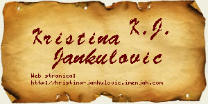 Kristina Jankulović vizit kartica
